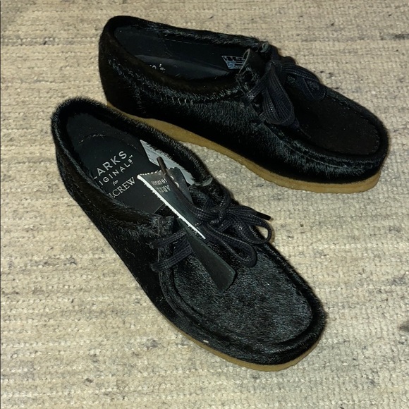 Black calf hair Clarks Wallabees with Tan Sole - Picture 5 of 5